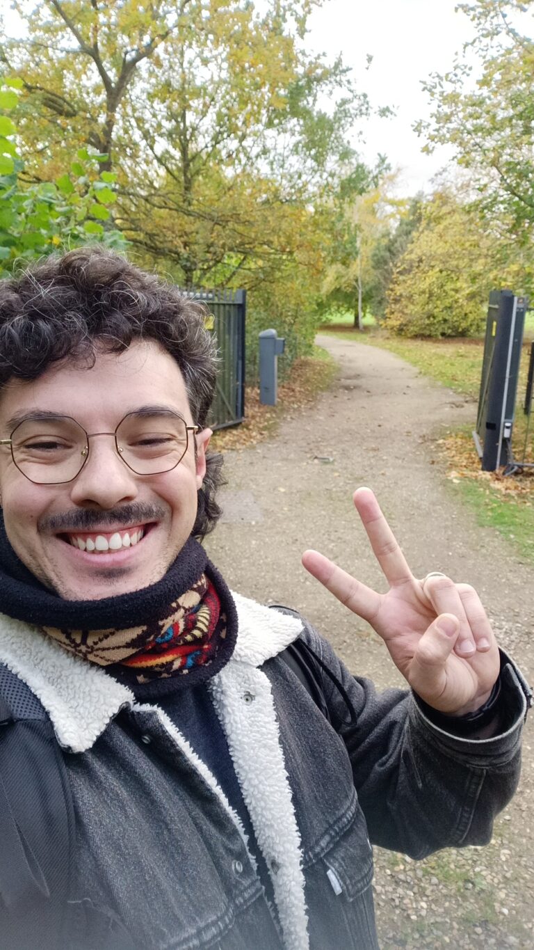 Pablo managing to open the fence to the conference after 20 failed attempts